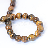 Grade AB Natural Tiger Eye Round Bead Strands X-G-E334-10mm-17-2