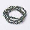 Electroplate Transparent Glass Beads Strands EGLA-A034-T2mm-Q17-2