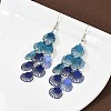 430 Stainless Steel Shell Shape Dangle Earrings EJEW-A137-03P-01-3