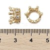 Brass Micro Pave Cubic Zirconia European Beads KK-K297-39KCG-2
