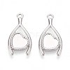 304 Stainless Steel Pendant Cabochon Settings STAS-T067-07P-1