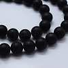Natural Black Agate Beads Strands G-P369-04-8mm-3