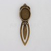 Antique Bronze Iron Bookmark Cabochon Settings X-PALLOY-N0084-01AB-NF-1