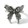 Butterfly Alloy Open Rings for Women RJEW-K275-45AS-2