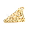 Brass Micro Pave Clear Cubic Zirconia Pendants CU-CBA0565-02G-2