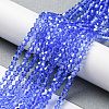 Transparent Electroplate Glass Beads Strands EGLA-A039-T3mm-A07-4