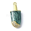 Rack Plating Brass Pave Cubic Zirconia Pendants KK-M282-03-2