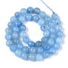 Dyed Natural White Jade Beads Strands LS-G-T139-8mm-60-15-2