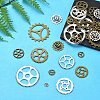 36Pcs 12 Styles Tibetan Style Alloy Steampunk Pendants TIBEP-YW0001-89-4