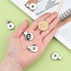 Brass Rhinestone Snap Pendant Making KK-S085-03-4