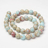Synthetic Aqua Terra Jasper Beads Strands G-P237-02-12mm-2