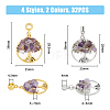 SUPERFINDINGS 32Pcs 8 Styles Alloy European Dangle Charms FIND-FH0006-05-2