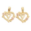 Real 18K Gold Plated Brass  Pendants KK-J042-43G-V-1