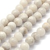 Natural White Crazy Agate Beads Strands G-G763-11-8mm-1
