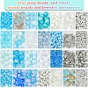 DIY Round Glass & CCB Plastic Beads Bracelets Making Kits DIY-FS0007-56A-2