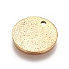 Ion Plating(IP) 304 Stainless Steel Textured Pendants X-STAS-I098-01-12mm-G-1