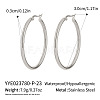 Stainless Steel Hoop Earrings CL5372-4-1