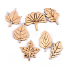 50Pcs Plant Theme Unfinished Wood Leaf Shaped Cutouts WOCR-PW0003-01-5