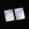 Natural White Shell Pendants SSHEL-D083-29B-2