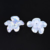 5-Petal Electroplate Acrylic Bead Caps X-PACR-T014-01-3