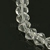 Half-Handmade Transparent Glass Beads Strands X-GB6mmC01-1