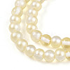 Baking Paint Transparent Glass Beads Strands DGLA-N011-6mm-02-3