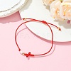 Rack Plating Brass & Natural Cultured Freshwater Pearl Beads Braided Bead Bracelets BJEW-JB13768-4