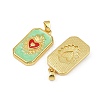 Brass Enamel Pendants KK-L190-008G-02-2