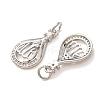 Brass Micro Pave Clear Cubic Zirconia Pendants CU-CBA2907-05B-P-2