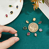 12Pcs 2 Styles Brass Micro Pave Cubic Zirconia Links Connectors KK-HS0015-22B-3