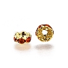 Brass Rhinestone Spacer Beads RB-A014-L6mm-20G-3