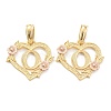 Real 18K Gold Plated Brass  Pendants KK-J042-43G-O-1