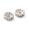 Brass Rhinestone Spacer Beads RB-YW0001-04D-01S-3