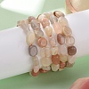 Natural Multi-Moonstone Stretch Beaded Bracelets LS-BJEW-K213-C14-2
