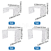 4Pcs Rectangle Acrylic Display Risers ODIS-WH0038-52-2