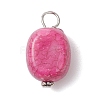 Crackle Opaque Acrylic Imitation Turquoise Pendants PALLOY-JF04257-3