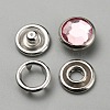 4Pcs Brass & Resin Snap Button BUTT-WH0028-79A-1