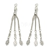 Tibetan Style Alloy Feather Tassel Big Pendants FIND-YW0003-92F-1