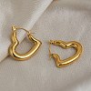Valentine's Day 304 Stainless Steel Hoop Earrings EJEW-P345-04G-1