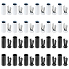 40Pcs 2 Colors Spray Printed Alloy Aglets for Shoelaces FIND-DC0005-08-1