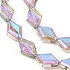 Electroplate Glass Beads Strands EGLA-B010-01A-HR02-2