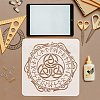 4Pcs 4 Styles PET Hollow Out Drawing Painting Stencils DIY-WH0394-0228-3