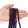 Spray Painted Crackle Glass Beads Strands CCG-Q002-8mm-12-4