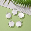 304 Stainless Steel Pendant Cabochon Settings X-STAS-F191-14S-C-4