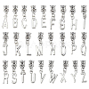 52Pcs Tibetan Style Alloy European Dangle Charms FIND-DC0008-12-1