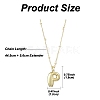 1Pc Initial Letter Brass Pendant Necklaces NJEW-YW0001-24P-2