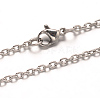 Non-Tarnish 304 Stainless Steel Cable Chain Necklaces NJEW-L398-04P-1