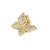 Brass Micro Pave Cubic Zirconia Charms KK-D409-37G-A-3