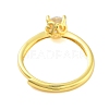 Clear Cubic Zirconia Adjustable Rings RJEW-L120-018G-03-3