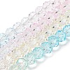 Transparent Painted Glass Beads Strands X1-DGLA-A034-T8mm-A21-2